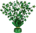 PMU 12 Pack Bursting Star Metallic Foil Spray Centerpiece- Green Balloon Weights by PMU