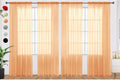 SpaceDresser Beige Sheer Curtains 4 Panels Rod Pocket Semi-Sheer Curtain 108 by SpaceDresser