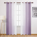 DWCN Ombre Faux Linen Extra Long Sheer Curtains by DWCN