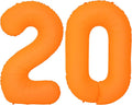 Orange Birthday Number 20 Balloon 40IN Fluorescent Orange 20 Balloon | by YOIOZAIZAI