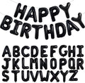TONIFUL 65 Pcs 16 Inch Black Happy Birthday Balloons and 2 Sets A-Z Foil by TONIFUL