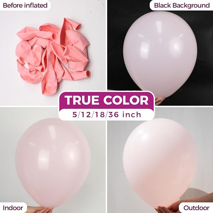 Bezente Pastel Pink Latex Party Balloons 18 Inch 30 Pack Latex Large Thick | - Image 2