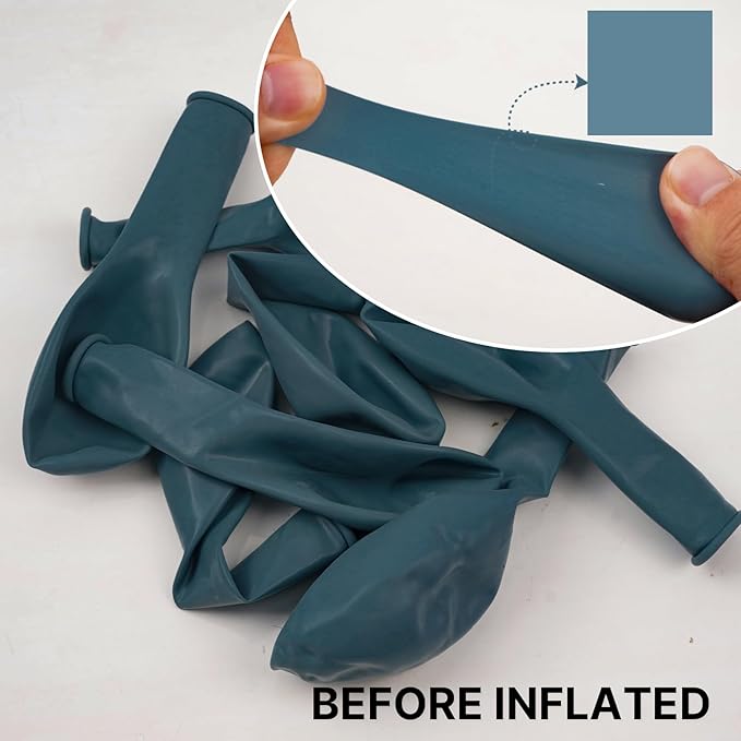 PartyWoo Slate Blue Balloons 140pcs Navy Dusty Blue Boho Neutral Color | 18 12 - Image 2