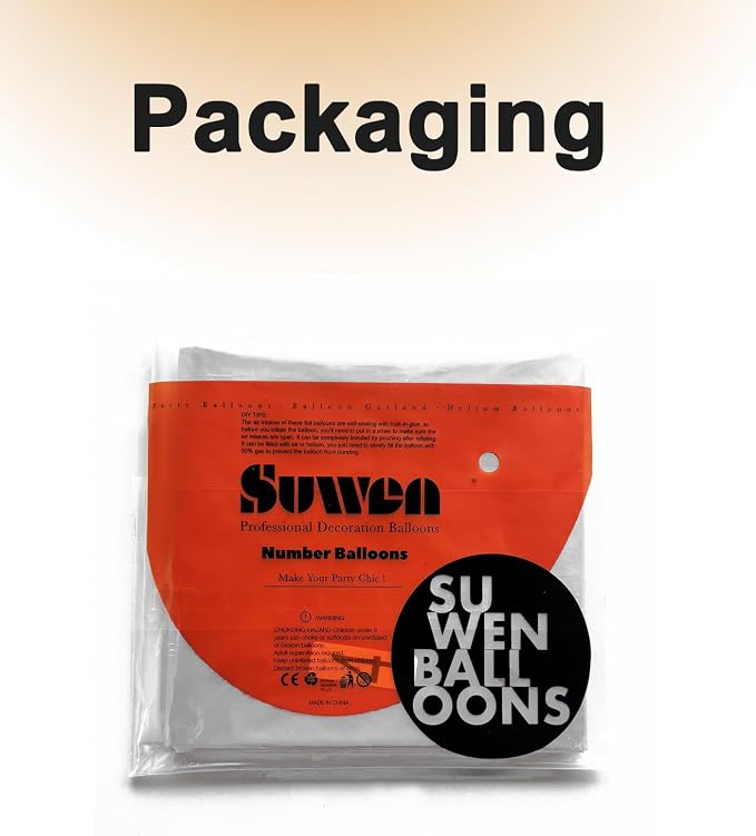 SUWEN 40 Inch White Large 3 Balloon Number Big Foil Helium Numbers 0-9 | Giant - Image 6