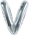 TONIFUL 40 Inch Large Silver Letter V Foil Balloons Alphabet Balloons | Giant by TONIFUL