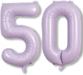 50th Birthday Balloons Pastel Purple by Lingqiang