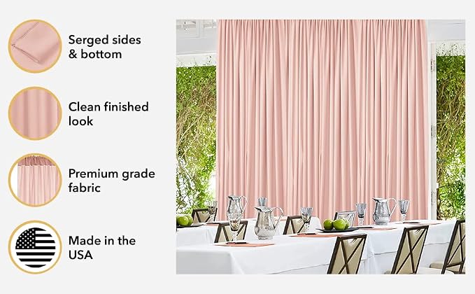AK TRADING CO. 10 feet x 10 feet Valley Green Polyester Backdrop Drapes - Image 4