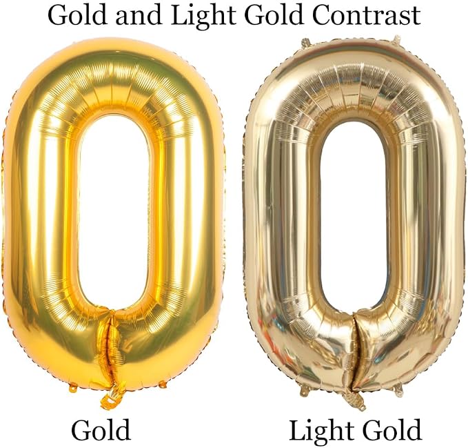 Light Gold Number 67 Foil Balloons 40 Inch White Gold 67 Mylar Balloon | 67th - Image 5