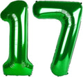 Number 17 Balloons 40 Inch for 17 71 Birthday Party Decorations, Dark Green | by Mluchee