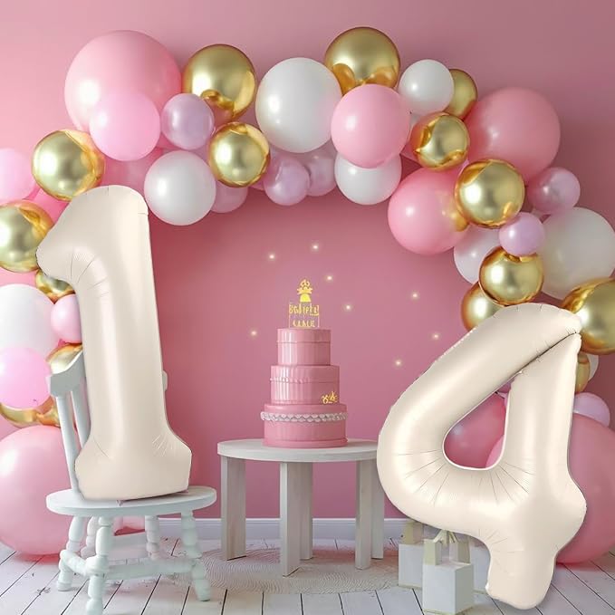 Cream White Number 58 85 Balloon - Image 6