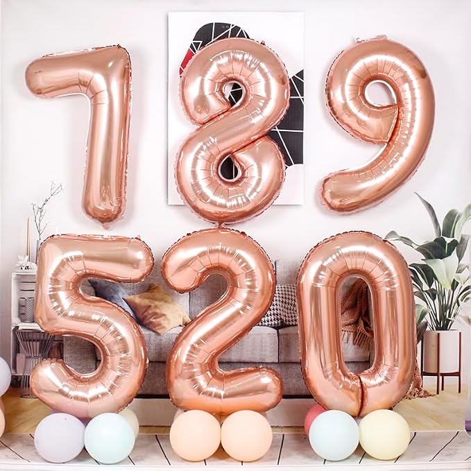 Number Balloons 0 Balloon 40 inch Rose Gold - Image 2