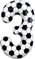 40 Inch Soccer Number 3 Foil Balloon, Soccer Birthday Party Decorations | by Unknown