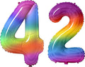 Number 42 Balloons for 42nd Birthday Party Decorations, 0-100 Large No.42 by Joycard