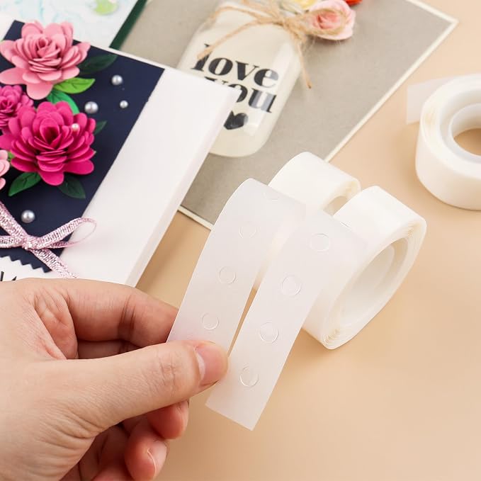 BAOFALI2100 Pcs 1/8in 7 Roll Ultra Thin Adhesive Dots, Double Sided Stickers - Image 5