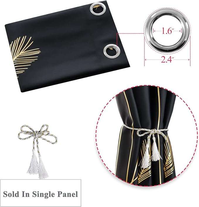 Extra Wide Black Blackout Curtain - Image 7