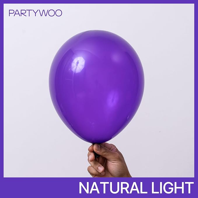 PartyWoo Dark Purple Star Spike Balloon Arch Kit 110pcs Different Sizes | 18 12 - Image 2