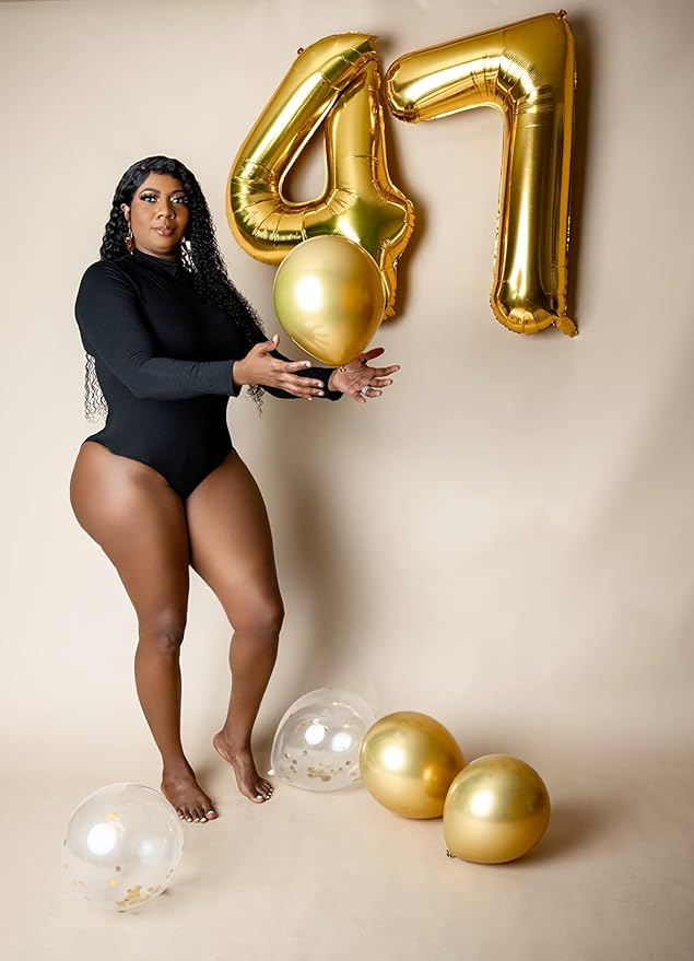 Number Balloon Gold Number 4 for 4 14 Birthday Party Decorations, 40 Inch | - Image 5
