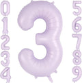 Light Purple Number 3 Balloon, 40 Inch Big Large Foil Helium Number Balloons by AIQINHU