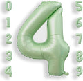 AULE 40 Inch Sage Green 4 Balloon Numbers Foil 0-9 Birthday Big Numbers | by AULE