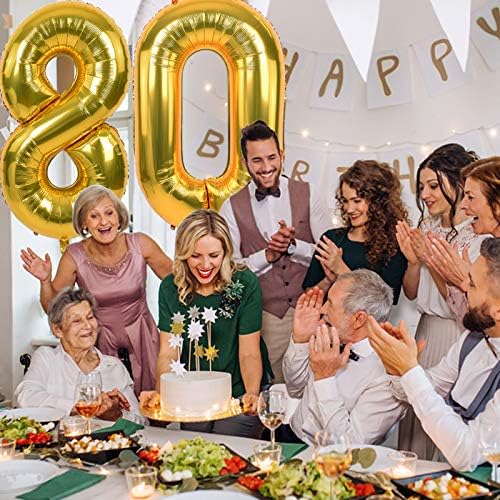 TONIFUL 40 Inch Gold Foil Number 40 Balloon, 40th Birthday Decorations | Large - Image 4