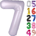 CreamPurple Number 7 Balloon 40 Inch, 7th Birthday Decorations Men Women | Foil by IWERP