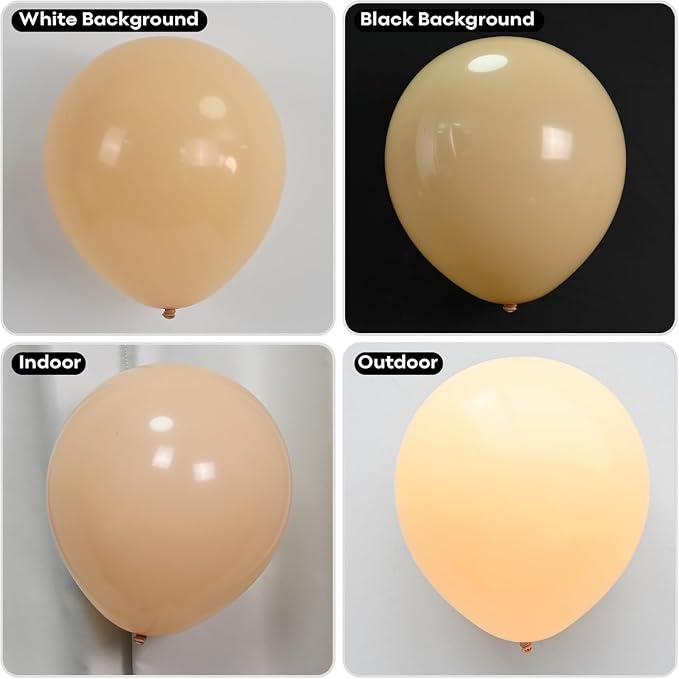 Gold Beige Balloons, Cream Metallic Gold Confetti Balloon - Image 9