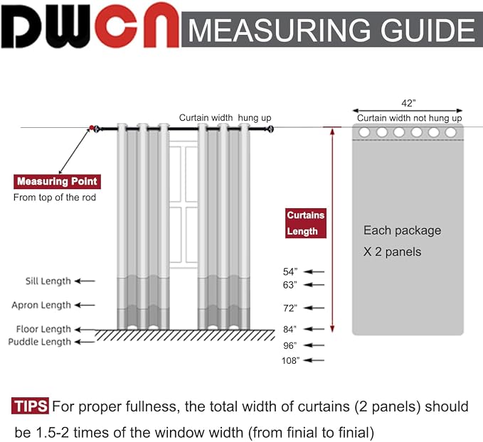 DWCN Ombre Room Darkening Blackout - Image 7