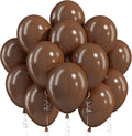 Brown Balloons, 12 Inch Dark Coffee Neutral Latex Party Balloon 30 Pack | by Jobkoo