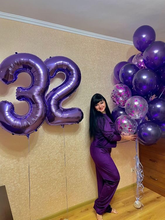 Purple Number 12 Balloon 40 Inch, 12th Birthday Decorations Men Women | Foil - Image 8