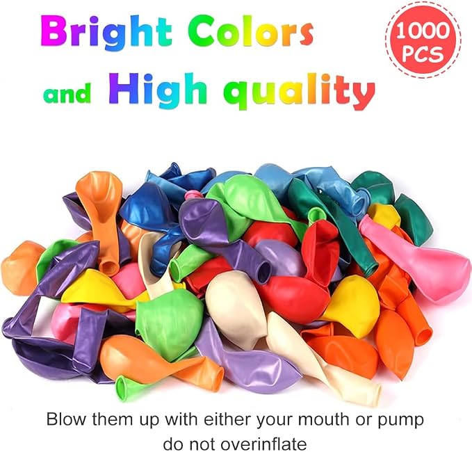 1000 Pcs Balloons Assorted Color, 10 Inch - Image 2
