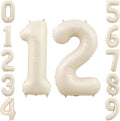 40" Beige Foil Number 12 Balloon by TNCDJKPA
