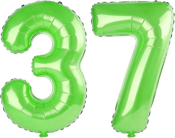 40 Inch Number 37 Balloons for 37th Birthday Party Decorations, 0-100 Fruit by FOBELEC