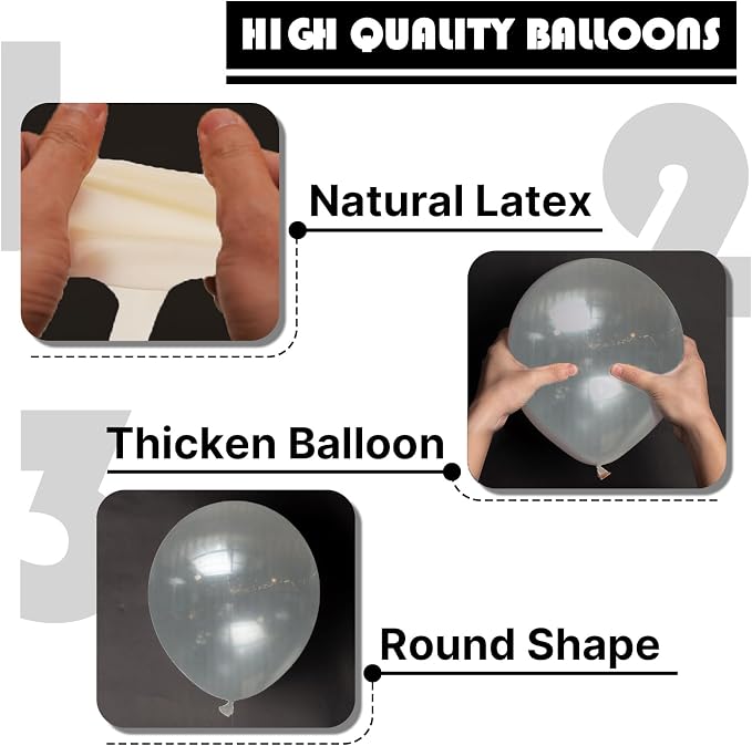 PartyWoo Clear Balloons 100pcs Transparent Latex Helium Balloons 12 Inch | - Image 8