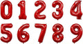 10 Pcs Number 0-9 Balloons 16 Inch Number Mylar Foil Balloons Custom Digital by Unknown