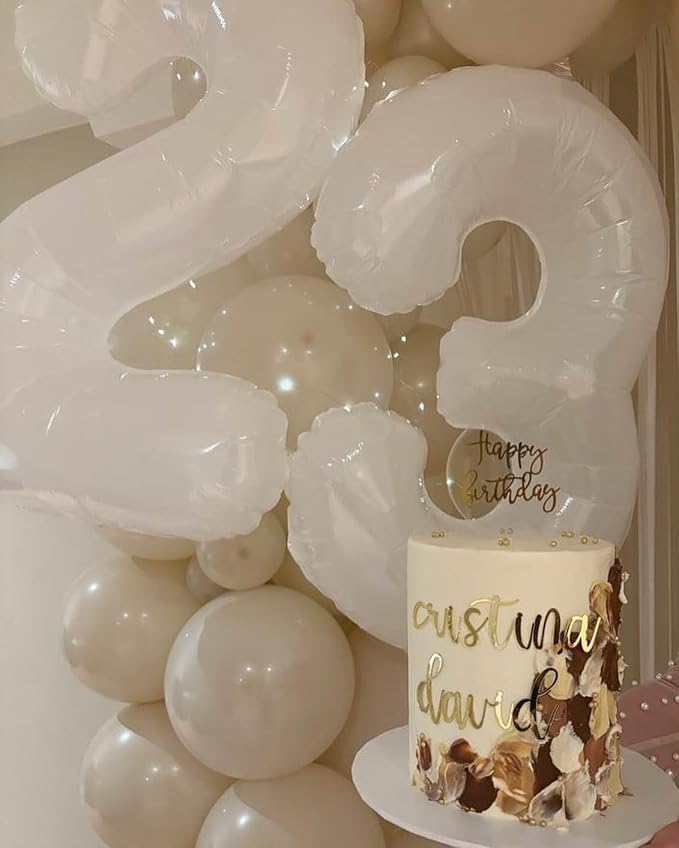 White Number 7 Balloon 40 Inch, 7th Birthday Party Decorations Men Women | Foil - Image 3