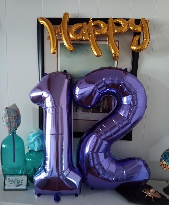 Number Balloons 12 Balloon 40 inch Purple - Image 4