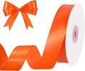 woric Orange Ribbon 1 Inch 50 Yards Orange Satin Ribbon by woric