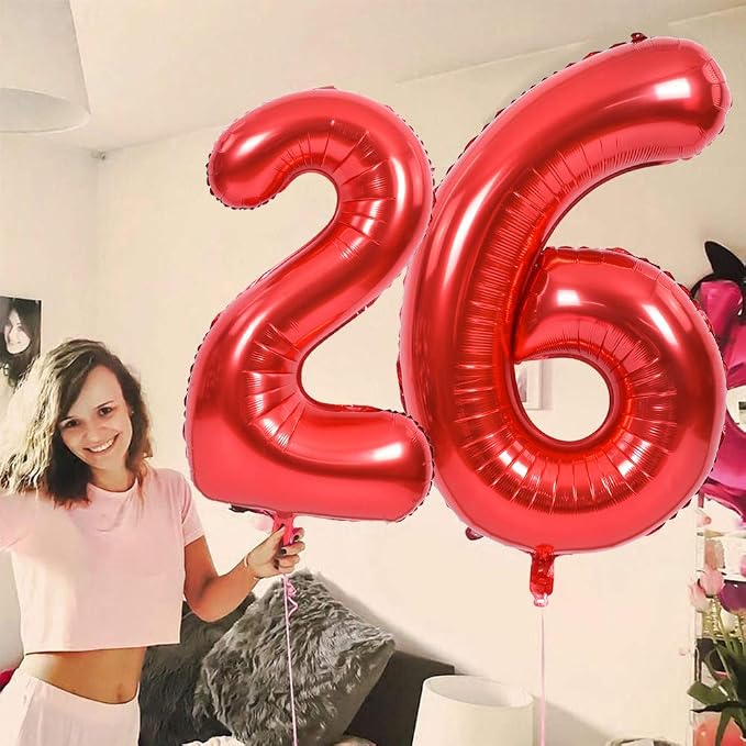 TONIFUL 40 Inch Red Number 9 Balloons Large Foil 9th Birthday Decorations | Red - Image 4