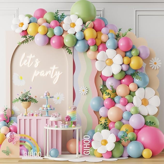 Daisy Flower Balloon Arch Kit for Wild Flower Baby in Bloom Party Decor | by GIHOO