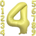 Pastel Yellow Number 4 Balloon 40 Inch Light Yellow Foil Number Balloons 4th by cocodino