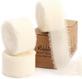 Ribbli Ivory Ribbon 1 Inch x 3 Rolls Total 24 Yards Ivory Handmade Fringe by Ribbli