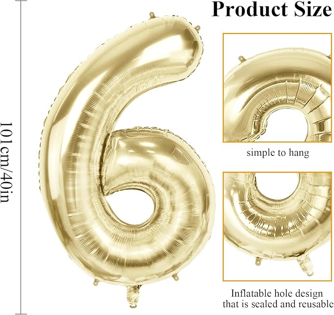 Number 68 Balloons for 68th Birthday Party Decorations, 40 Inch 0-100 - Image 2