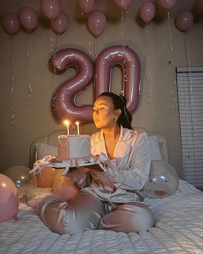 Pastel Pink Number 1 Balloon 40 Inch, 1st Birthday Decorations Men Women | Foil - Image 8
