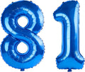 40 Inch Number 81 Balloons for 81st Birthday Party Decorations, 0-100 Dark Blue by FOBELEC
