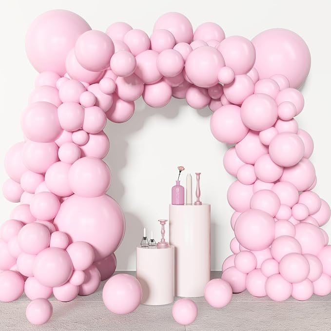 Amandir 153pcs Pink Balloons Arch Garland Kit Different Sizes | 18 12 10 5 Inch - Image 2