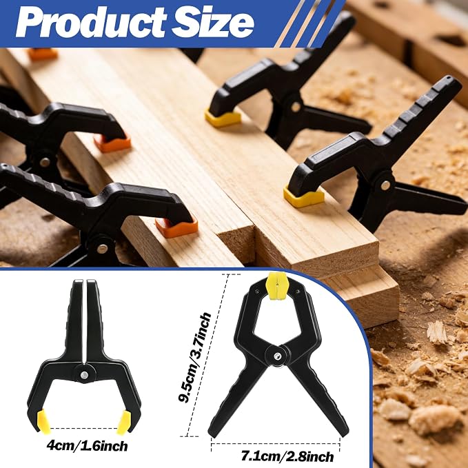 60 Pack Spring Clamps, 3.5 inch Heavy Duty Clips Plastic Spring Clip, Backdrop - Image 2