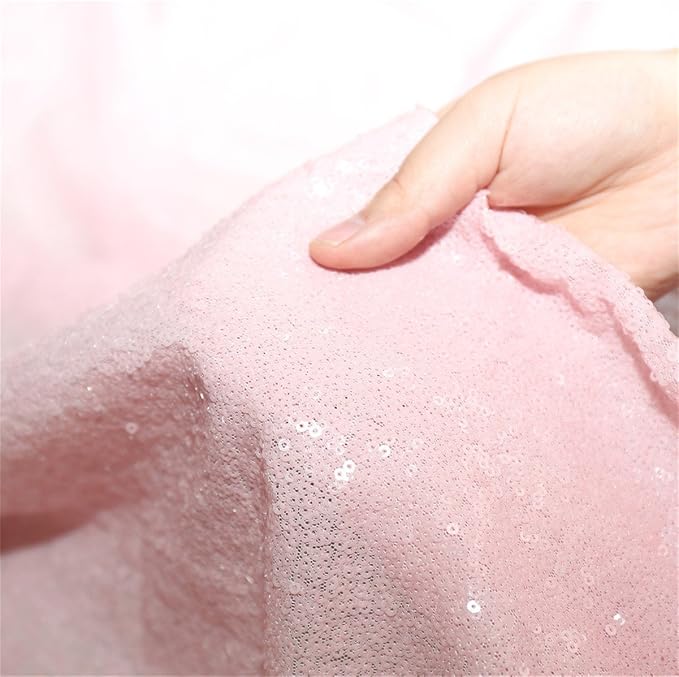 Eternal Beauty Pink 3mm Sequin Backdrop 8x8 Ft - Image 6