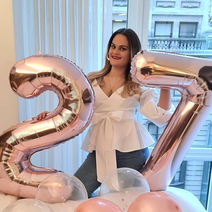 40 Inch Number 12 Balloon for 12th Year Old Birthday Decorations, Rose Gold | - Image 5