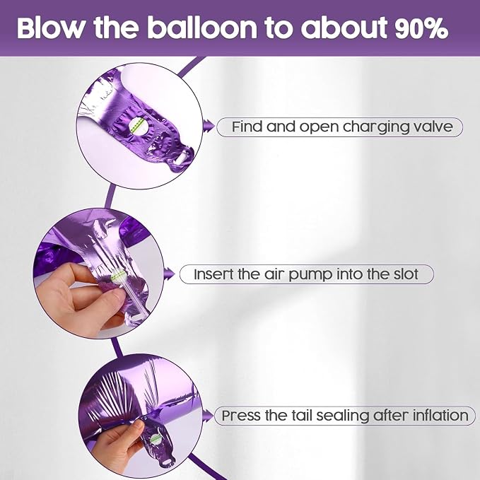 10 Balloon - Purple Birthday Number Balloons, 40 Inch Decorations Men Women | - Image 6