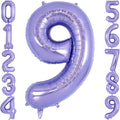 Purple Number 9 Balloon 40 Inch, Big Large Foil Helium Number Balloons by AIQINHU